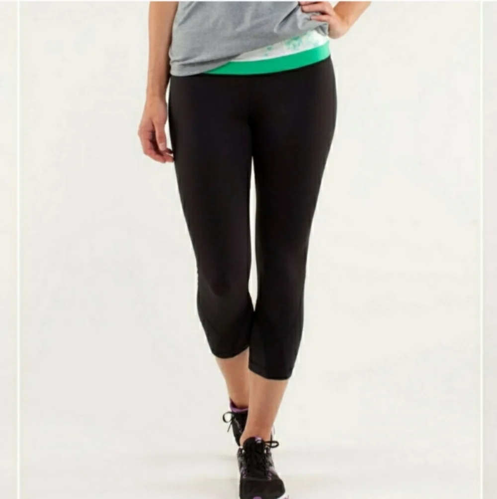 LULULEMON RUN INSPIRE CROP II LEGGINGS SIZE 8 - Picture 2 of 16